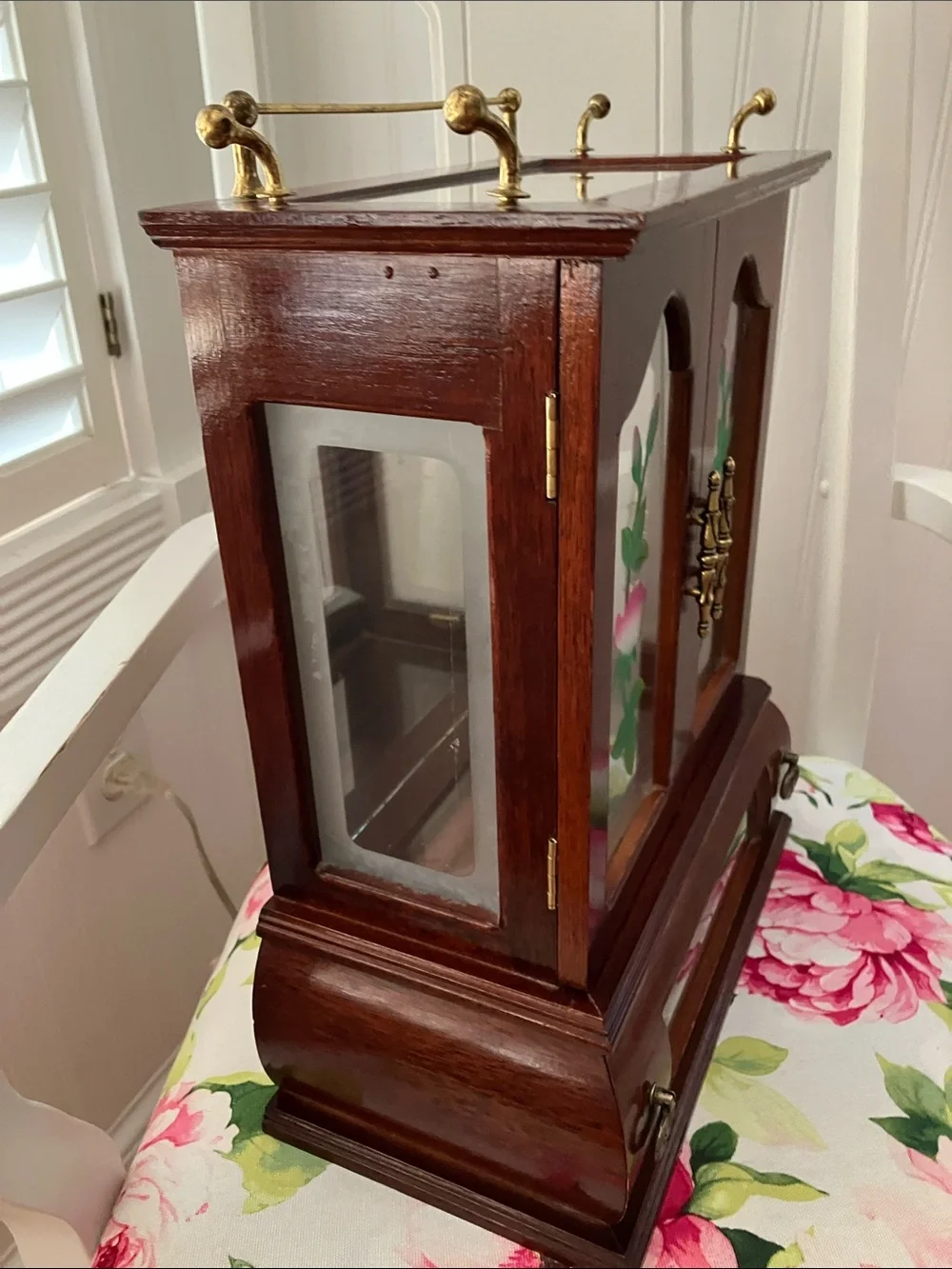 Beautiful  Mid Century Modern Jewelry Tabletop Armoire by Commodore Collection